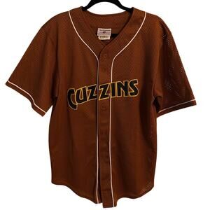 Vintage CUZZINS O’GRADY Men’s Baseball Brown Mesh Jersey - Size L